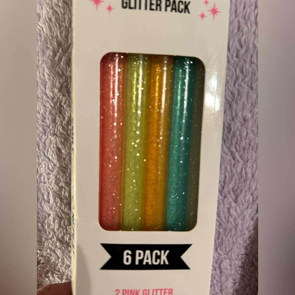 6 Glitter Tumbler Straws for 40 oz Tumblers